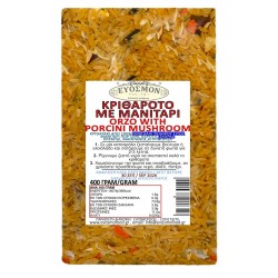 ΚΡΙΘΑΡΟΤΟ ΜΕ ΜΑΝΙΤΑΡΙ PORCHINI 400γρ. ΚΡΙΘΑΡΟΤΟ ΜΕ ΜΑΝΙΤΑΡΙ PORCHINI 400γρ.